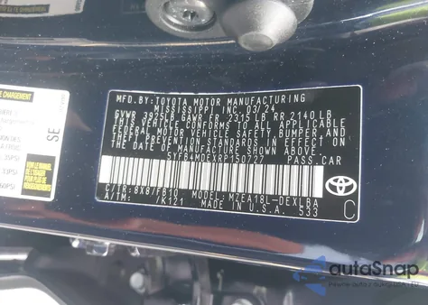 2024 Toyota Corolla Le from USA, damaged, VIN 5YFB4MDEXRP150727